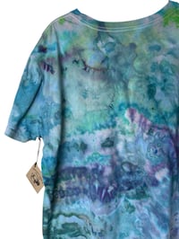 Image 9 of ♻️ UPCYCLED XXL Keith Haring Tee in Mermaid Watercolor Ice Dye
