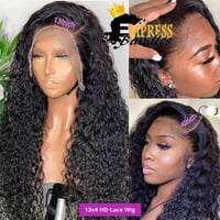 Image 1 of 13x4 HD frontal water wave wig