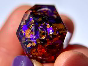 Image of Halloween glitter dice set (inked upon order)  