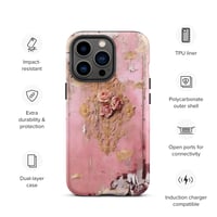 Image 21 of Pastel Pink Tattered Texture Rose Gold Goth Lolita Kawaii Inspired Tough Case for iPhone®