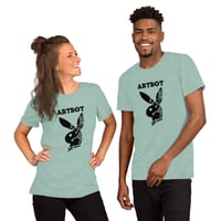 Image 8 of Artbot Playbot in Black Unisex t-shirt