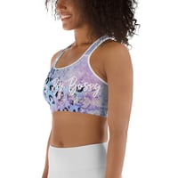 Image 4 of BOSSFITTED Glitter and Cheetah Print Sports Bra
