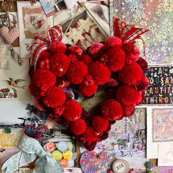 Image of Red Heart Wreath