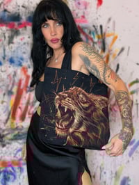 Image 4 of “TIGER BLOOD” BLEACH PAINTED CANVAS TOTE 