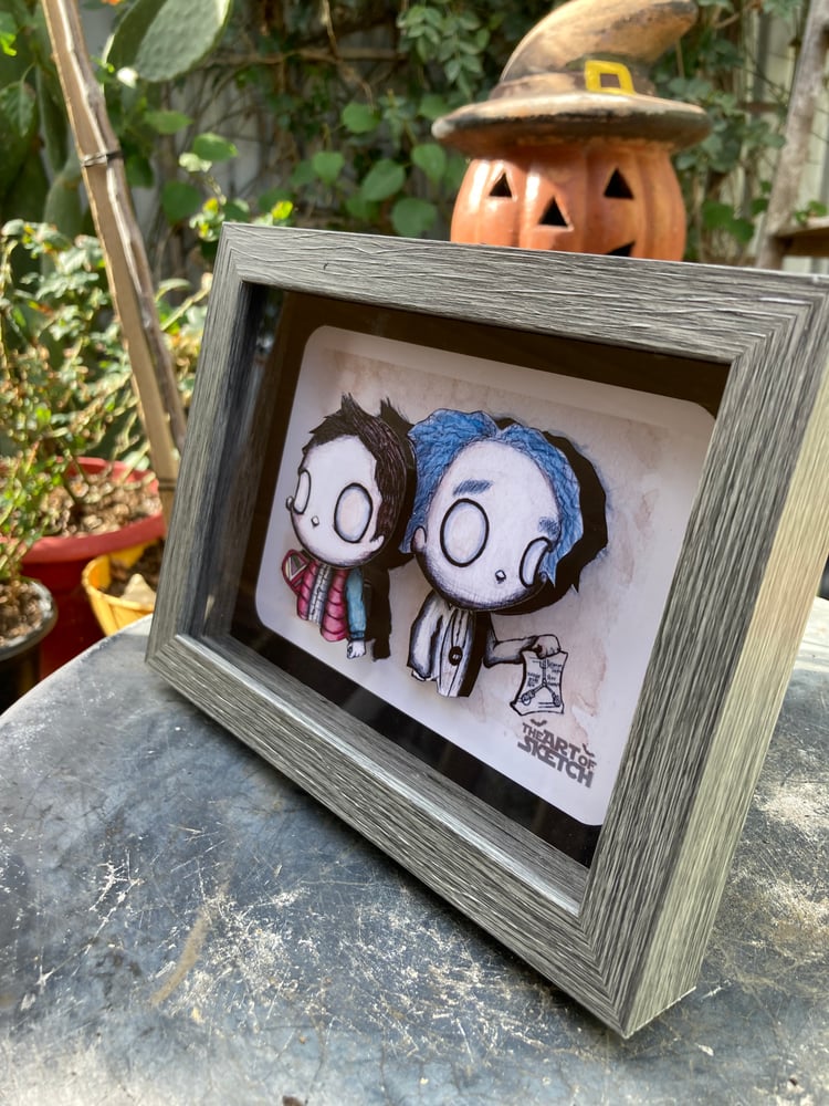 Image of “Doc and Marty” shadow box