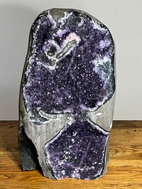Image 1 of Amethyst Geode Cave With Natural Basalt Matrix #2557