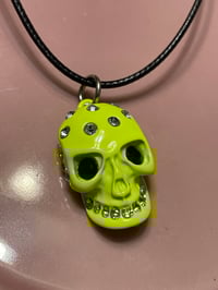 Image 2 of Neon Skull Bling Necklace