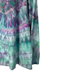Image 9 of 1XL Ladies Long-Sleeve Stretch Tee in Mermaid Spiral Ice Dye
