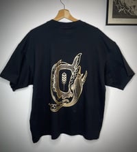Image 1 of t-shirt noir baleine doré 