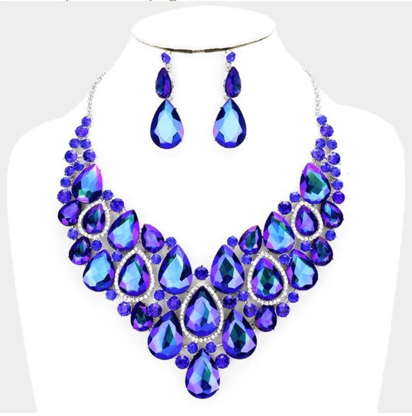 Image of Crystal Teardrop Necklace 