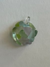 pastel sea glass pendant 