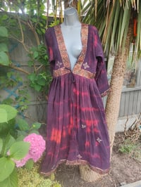 Image 8 of Mykonos Glitter wrap dress Maxi/ Kaftan dark red