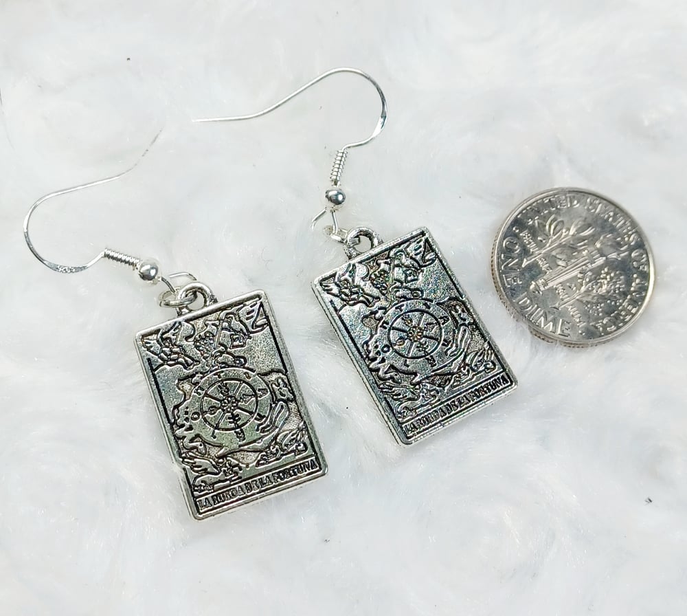 Image of Tarot card earrings 