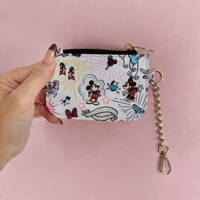 Image 1 of Designer Girlie Collection | Doodles keychain wallet 