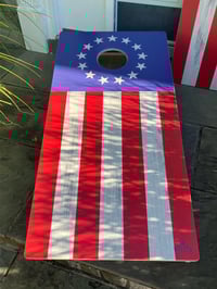 Image 2 of Brackish Wooder Cornhole Boards - Betsy Ross - Vertical - MT4038
