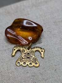 Image 1 of Bronze Viking Twin Horse Pendant