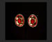 Image of Gold & Red Gem Clip-On Earrings 