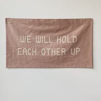 Image 1 of WE WILL Flag - mauve