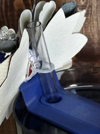 Image 3 of 4th of July Memorial Day Patrotic Red White and Blue Tumbler Straw Topper Bow