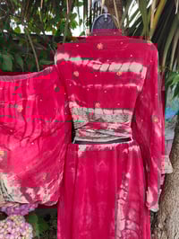 Image 3 of Athena Stevie Maxi Skirt Set Blue- waist goes to 52 inches and pulls tiny size