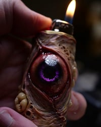 Image 10 of  Bic lighter sleeve, original sculpt, functional art, Glow in the dark, flash reflective OOAK 