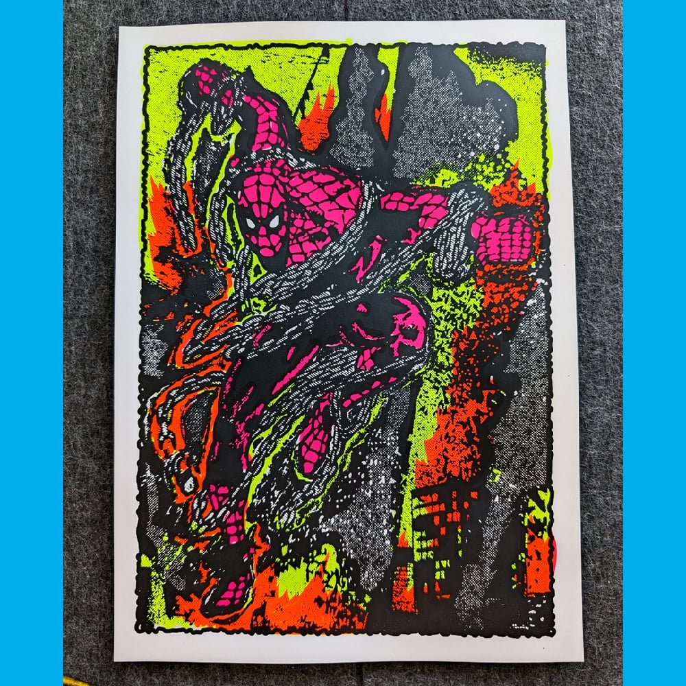ZACHMERRILLPRINTS — Spider Strength! Blacklight Poster