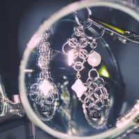 Image 2 of FISHNET asymmetrical earrings