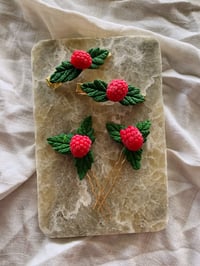 Image 1 of Raspberry Hair clips & Hairpins