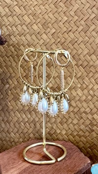 Pearl Hoop Dangles