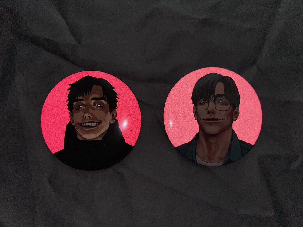 Danny & Jed reflective buttons