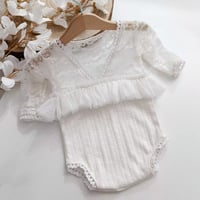 Image 2 of Sitter girla bodysuit - Lara | white | 9-12 months