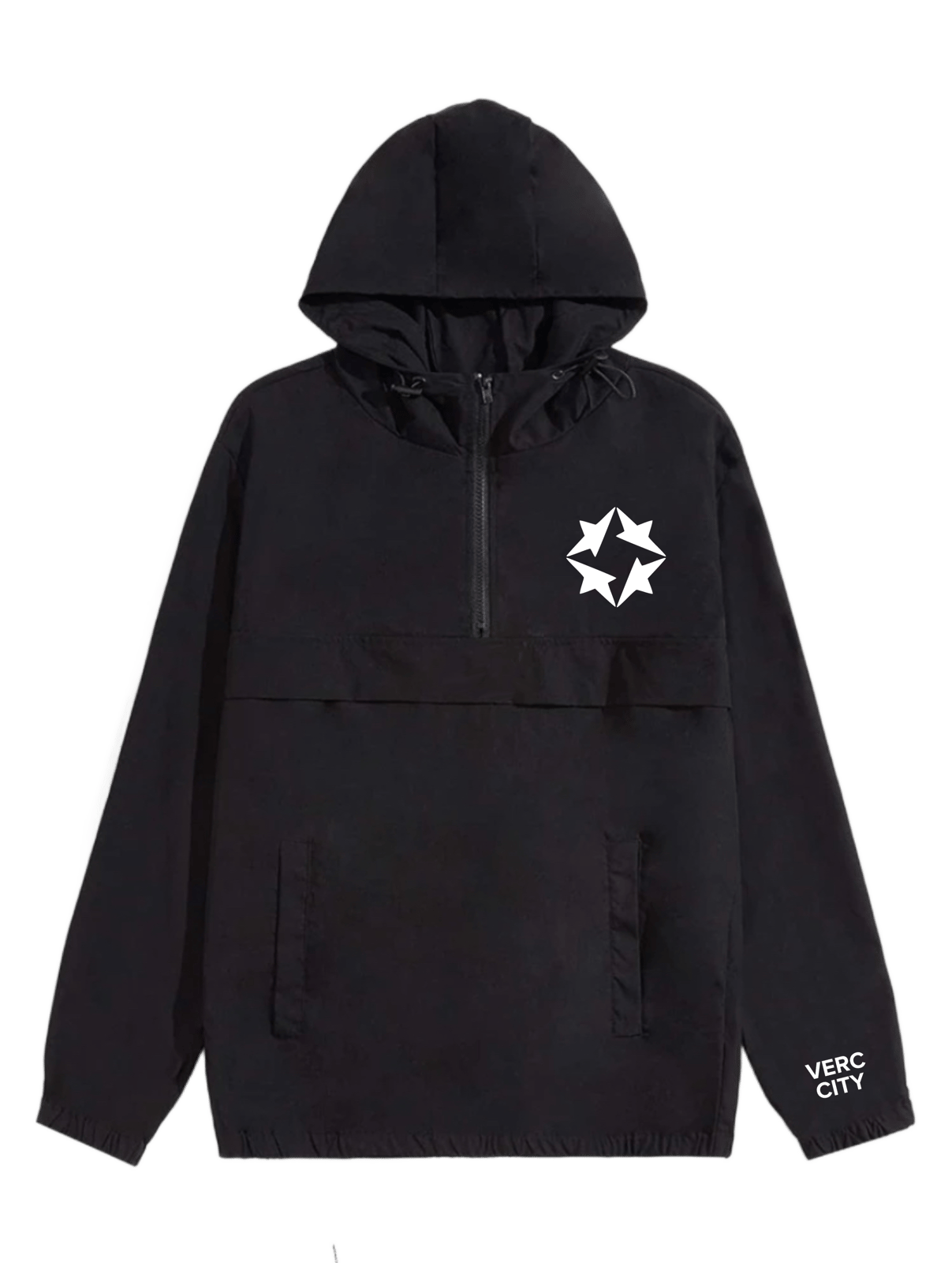 QUADSTAR 1/4 ZIP WINDBREAKER BLACK