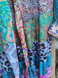 Image 9 of Patchwork trousers / Culottes peach tassle