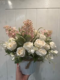 Image 2 of MIXED BUCKET BOUQUET - PINK MIX