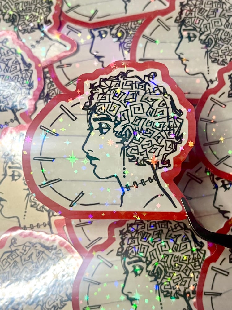 Image of Sparkly Line art sticker 