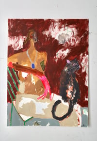 Image 1 of The lady and the cat