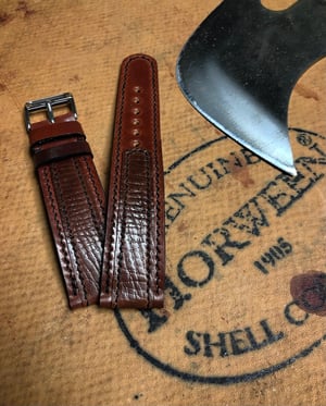 Image of Double Shell Cordovan Full Stitching - Garnet & #4 RG