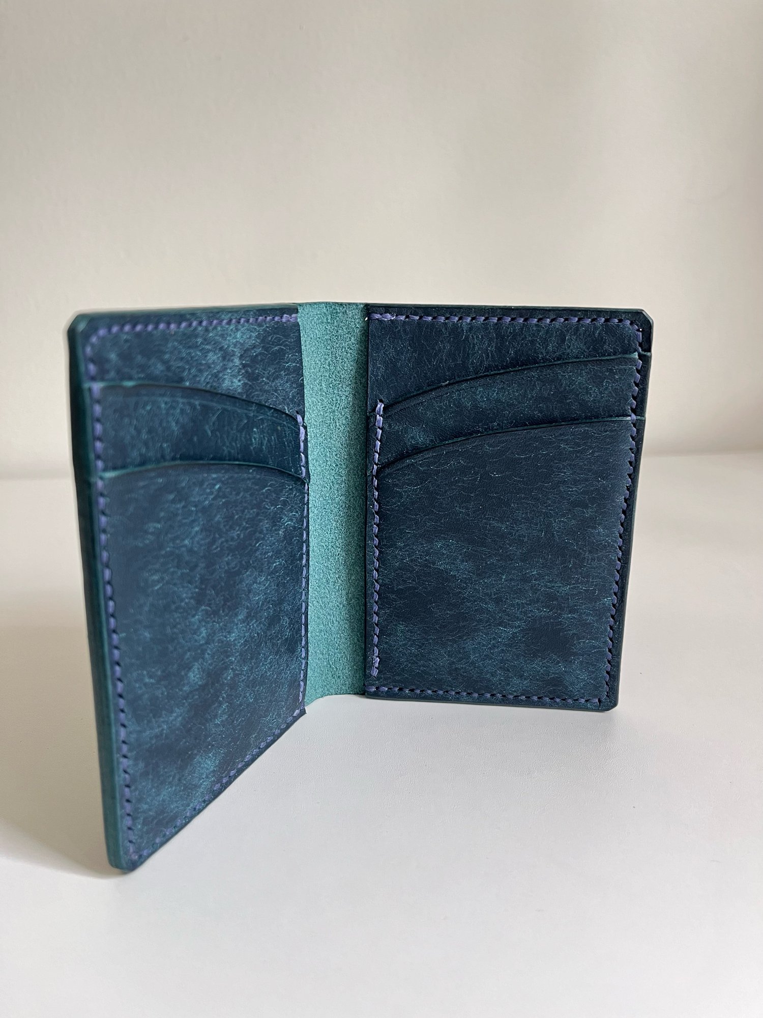 Image of Navy Pueblo Vertical Cardholder (Blue Violet)