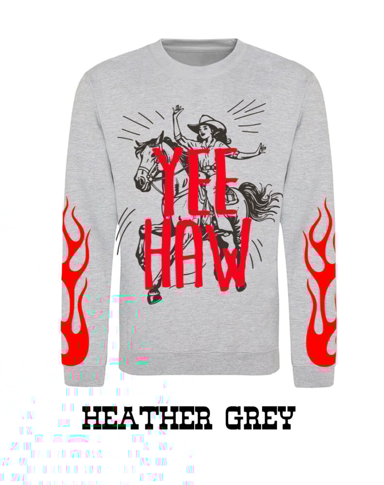Image of Yeehaw up in flames sweater 