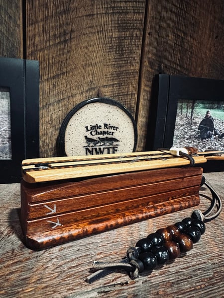 Image of Yellow Heart/ Mahogany with Ebony and snakewood inlay