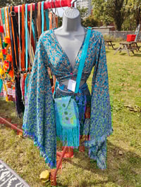 Image 1 of Stevie Co ord set -turquoise and red