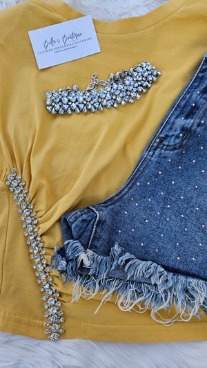 Image of Sunflower Rhinestone Top