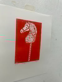 Image 3 of Hobbyhorse - Limited edition linocut print
