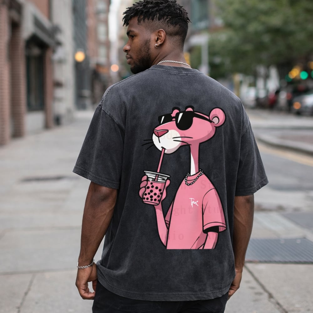Image of Pink Panther Boba Graphic Tee