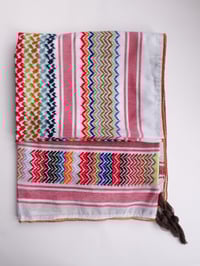 Image 4 of White and Multicolour Jordanian Keffiyeh