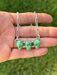 Image 1 of Turquoise Triple-Stone Necklace 