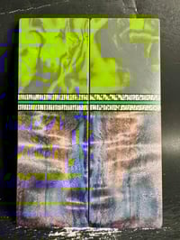 Image 2 of Burl G10 & Curly Cottonwood GLOW Segmented Knife Scales