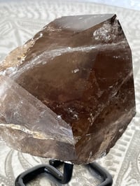 Image 15 of Smoky Quartz Natural Point With Rainbows On Stand #2650