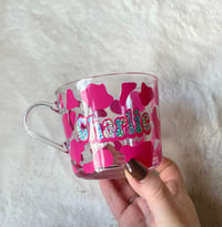 Image 1 of Cow Print Glass Mug