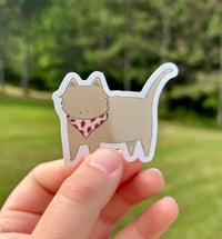 Cat with Strawberry Bandana Sticker